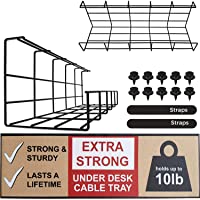 Bandeja Organizadora Cables para Debajo de la Mesa o Escritorio – Organiza sin Nudos los Cables de tu Ordenador - Para…